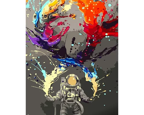 Картина за номерами Астронавт з фарбами розміром 40х50 см Strateg (GS649)