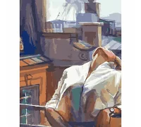 Картина за номерами Дівчина на балконі розміром 40х50 см Strateg (GS674)