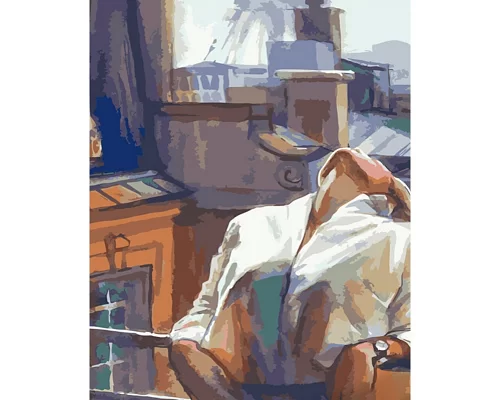 Картина за номерами Дівчина на балконі розміром 40х50 см Strateg (GS674)