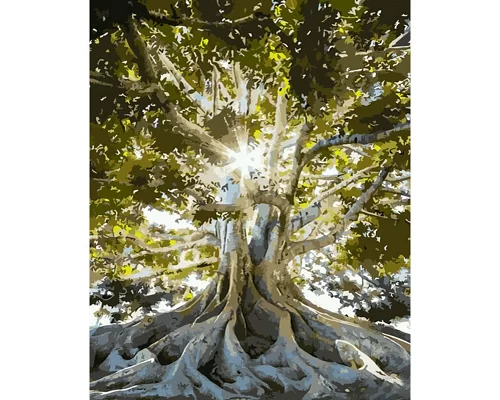 Картина за номерами Сплетіння дерев розміром 40х50 см Strateg (GS677)