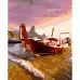 Картина за номерами Човен на березі розміром 40х50 см Strateg (GS709)