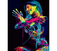Картина за номерами Дівчина в кольорах розміром 40х50 см Strateg (GS707)