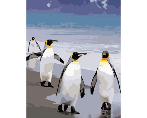 Картина за номерами Пінгвіни розміром 40х50 см Strateg (GS696)