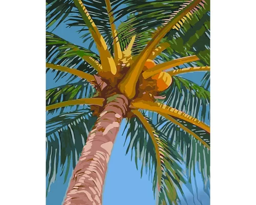 Картина за номерами Кокоси на пальмі розміром 40х50 см Strateg (GS712)