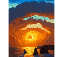 Картина за номерами Неймовірний захід сонця розміром 40х50 см Strateg (GS704)