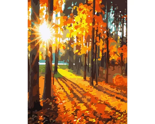Картина за номерами Сонце восени розміром 40х50 см Strateg (GS727)