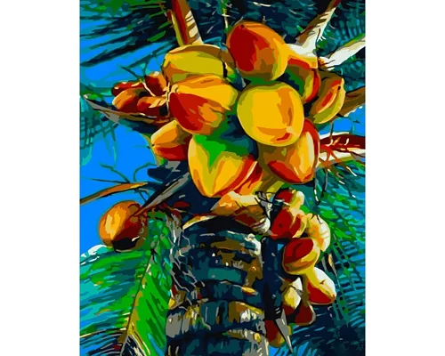 Картина за номерами Зелений кокос розміром 40х50 см Strateg (GS719)