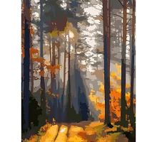 Картина за номерами Ліс на світанку розміром 40х50 см Strateg (GS717)