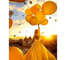 Картина за номерами Жовті повітряні кулі розміром 40х50 см Strateg (GS758)