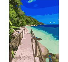 Картина за номерами Місток до пляжу розміром 40х50 см Strateg (GS587)