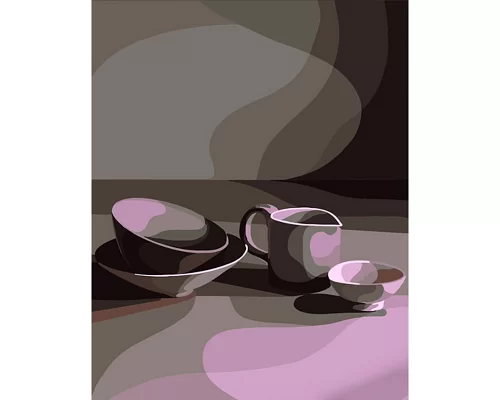 Картина за номерами Посуд на столі розміром 40х50 см Strateg (DY322)