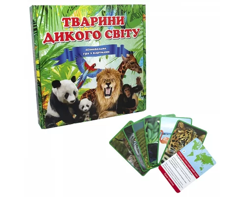Настільна гра Strateg Тварини дикого світу українською мовою (655)