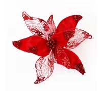 Квітка пуансеттії Yes Fun червоний 21*21см код: 750333