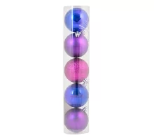 Куля Yes Fun d - 6 см 5 шт/уп. фіолетовий: перламутровий - 2 матовий - 2 гліттер - 1 973180