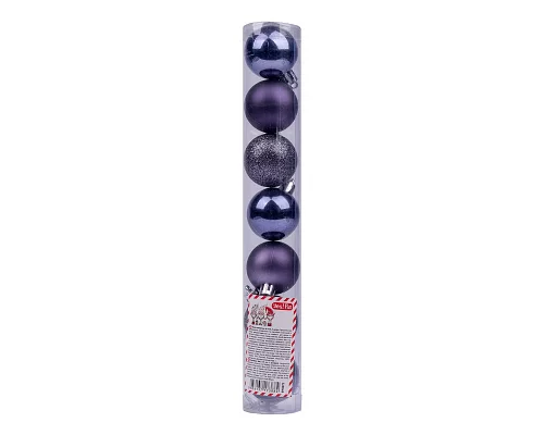 Куля Yes Fun d-4см 7шт./уп. чорно-фіолетова: перл. -3 гліт.-2 матова-2 (973572)