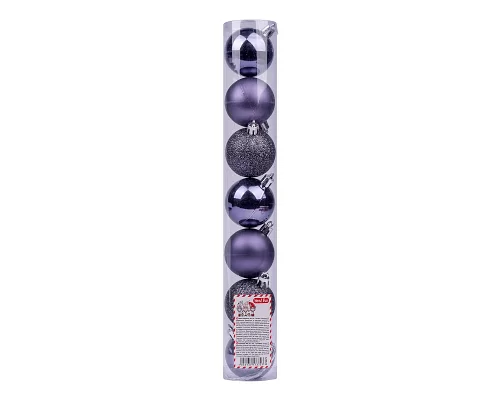 Куля Yes Fun d-5см 7шт./уп. чорно-фіолетова: перл.-3 гліт.-2 матова-2 (973579)