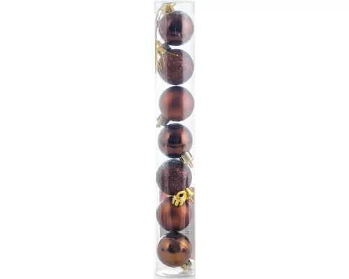 Куля d-4 cм 7шт / уп коричневий (972374)