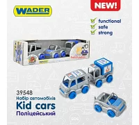 Дитячий набір поліцейських машинок Kid cars Wader (39548)