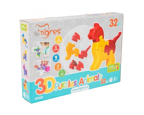 Іграшка розвиваюча 3D пазли Тваринки (39355)