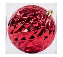 Новогодний шар Novogod'ko формовой, пластик, 10 cм, красный, глянец (974085)