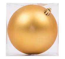 Новогодний шар Novogod'ko, пластик, 10 cм, золотой, матовый (974043)