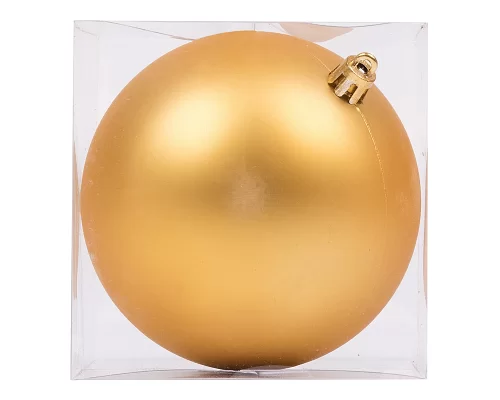 Новорічна куля Novogod'ko, пластик, 10 cм, золото, матова (974043)