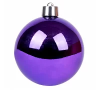Новогодний шар Novogod'ko, пластик, 20 cм, фиолетовый, глянец (974072)