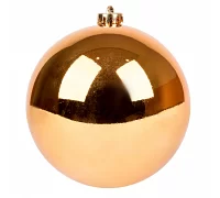 Новорічна куля Novogod'ko, пластик, 15 cм, бронзова, глянець (974063)