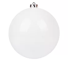 Новогодний шар Novogod'ko, пластик, 20 cм, белый, глянец (974074)