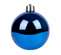 Новорічна куля Novogod'ko, пластик, 30 cм, синя, глянець (974083)