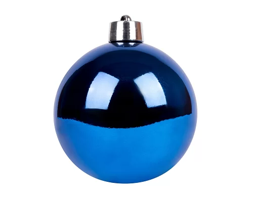 Новорічна куля Novogod'ko, пластик, 30 cм, синя, глянець (974083)