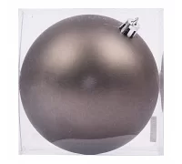 Новорічна куля Novogod'ko, пластик, 10 cм, сірий графіт, матова (974051)