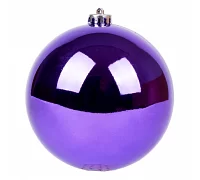 Новорічна куля Novogod'ko, пластик, 15 cм, фіолетова, глянець (974064)