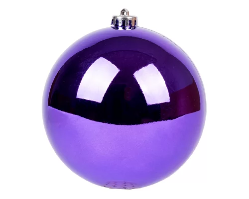 Новогодний шар Novogod'ko, пластик, 15 cм, фиолетовый, глянец (974064)