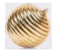 Новогодний шар Novogod'ko формовой, пластик, 10 cм, золото, глянец (974086)