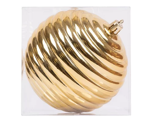 Новорічна куля Novogod'ko формовий, пластик, 10 cм, золото, глянець (974086)