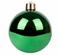 Новогодний шар Novogod'ko, пластик, 20 cм, зеленый, глянец (974069)