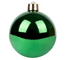 Новорічна куля Novogod'ko, пластик, 20 cм, зелена, глянець (974069)