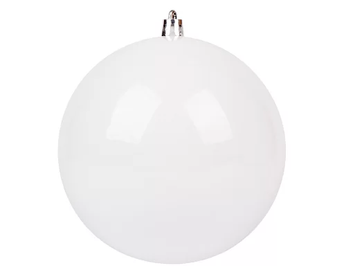 Новогодний шар Novogod'ko, пластик, 8 cм, белый, глянец (974035)