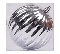 Новорічна куля Novogod'ko формовий, пластик, 10 cм, срібло, глянець (974084)