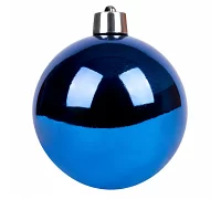 Новорічна куля Novogod'ko, пластик, 20 cм, синя, глянець (974070)