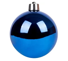 Новогодний шар Novogod'ko, пластик, 20 cм, синий, глянец (974070)