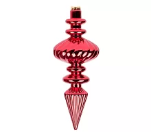 Новогодняя игрушка Novogod'ko Сосулька, пластик, 30 cм, красная, глянец (974096)