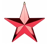 Новогодняя игрушка Novogod'ko Звезда, пластик, 30 cм, красная, глянец (974088)
