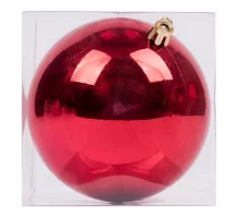 Новогодний шар Novogod'ko, пластик, 10 cм, красный, глянец (974045)
