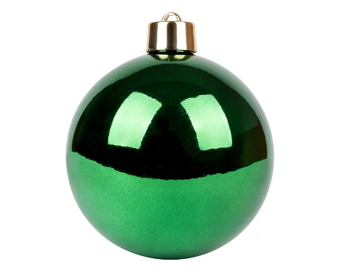 Новогодний шар Novogod'ko, пластик, 15 cм, зеленый, глянец (974061)