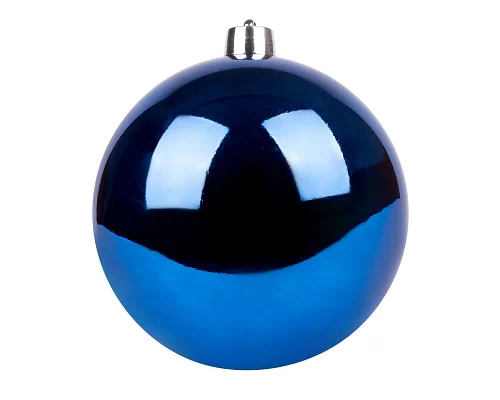 Новогодний шар Novogod'ko, пластик, 12 cм, синий, глянец (974056)
