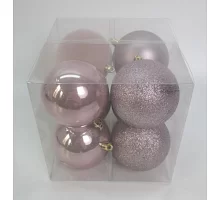 Набор новогодних шаров Novogod'ko пластик 8см 8 шт/уп шампань (974420)