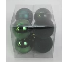 Набор новогодних шаров Novogod'ko пластик 4см 8 шт/уп зеленый (974400)