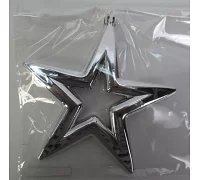 Новогодняя игрушка Novogod'ko Звезда 15cм серебро глянец (974443)